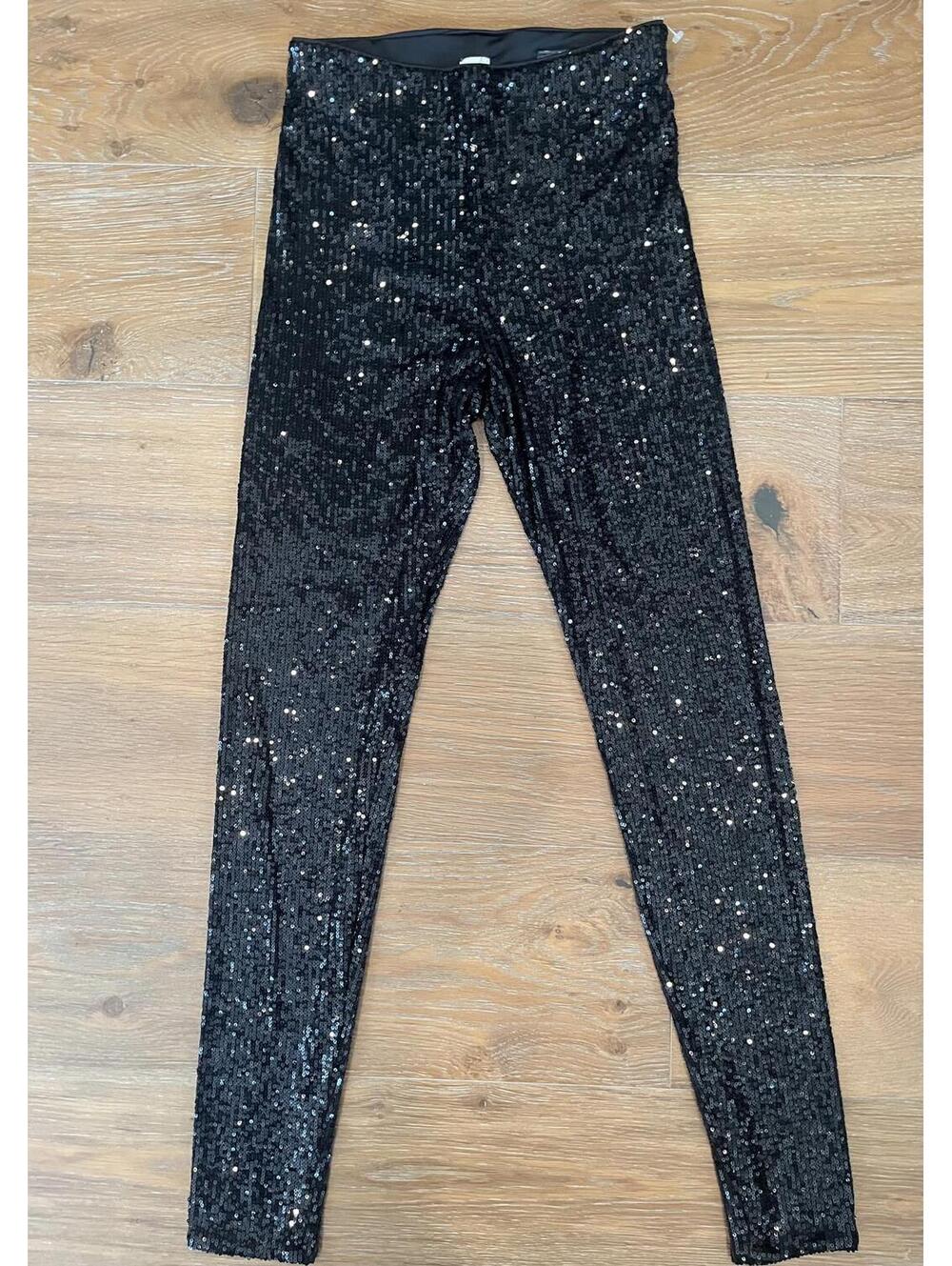 H&M Black Sequin Women's Leggings Size S